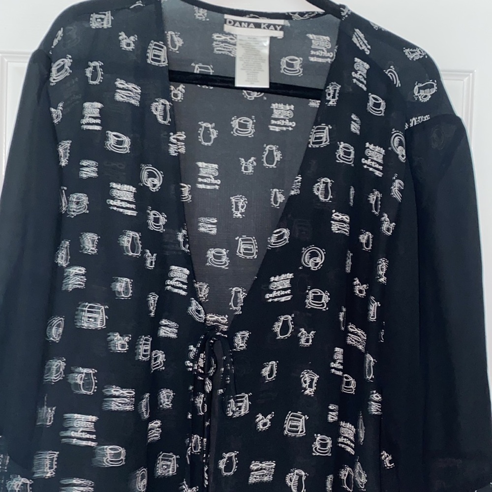 Black and white sheer jacket - Picture 2 of 5